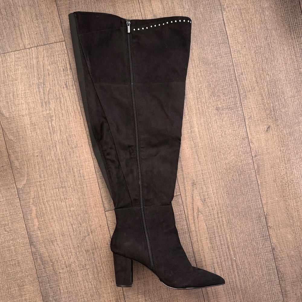 Torrid WW Black Studded Knee-High Boots - Picture 3 of 5